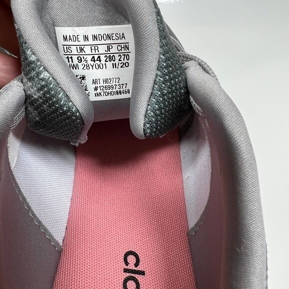 Adidas Cloudfoam PureMotion Women's Athletic Running Sneaker Camo Gray-Pink 11 - Picture 8 of 14